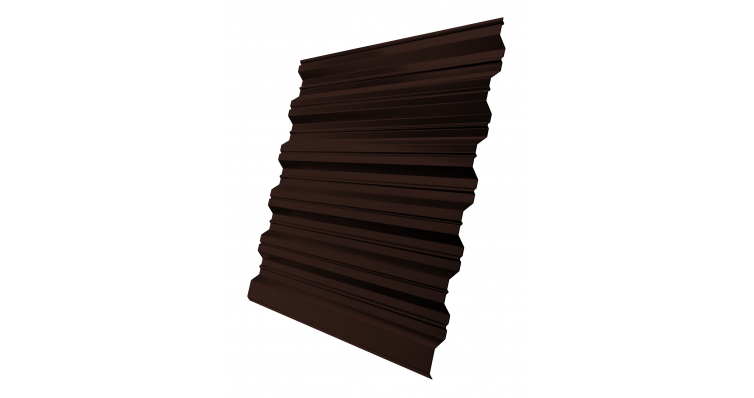 Профнастил HC35R 0,5 GreenCoat Pural BT, Matt RR 887 шоколадно-коричневый (RAL 8017 шоколад)